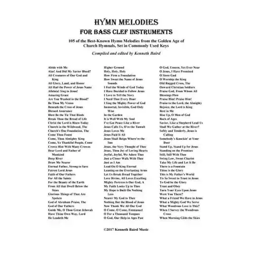 Hymn Melodies for Bass Clef Instruments
