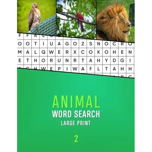 Animal Word Search Large Print 2: Word hunting puzzle book for Dementia and Alzhiemers patients Mental stimulation and memory loss game for seniors Vo