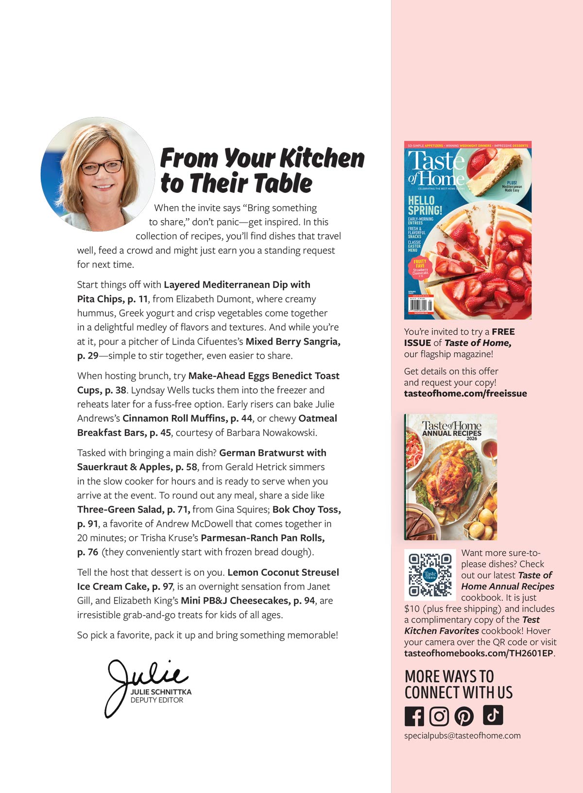 Taste Of Home - What Can I Bring?: 107 Standout Recipes For Any Gathering, Bring The Best Dish, Secrets For Make & Take Success, On The Go Appetizers, Easy Entrées, Five-Star Desserts & More!