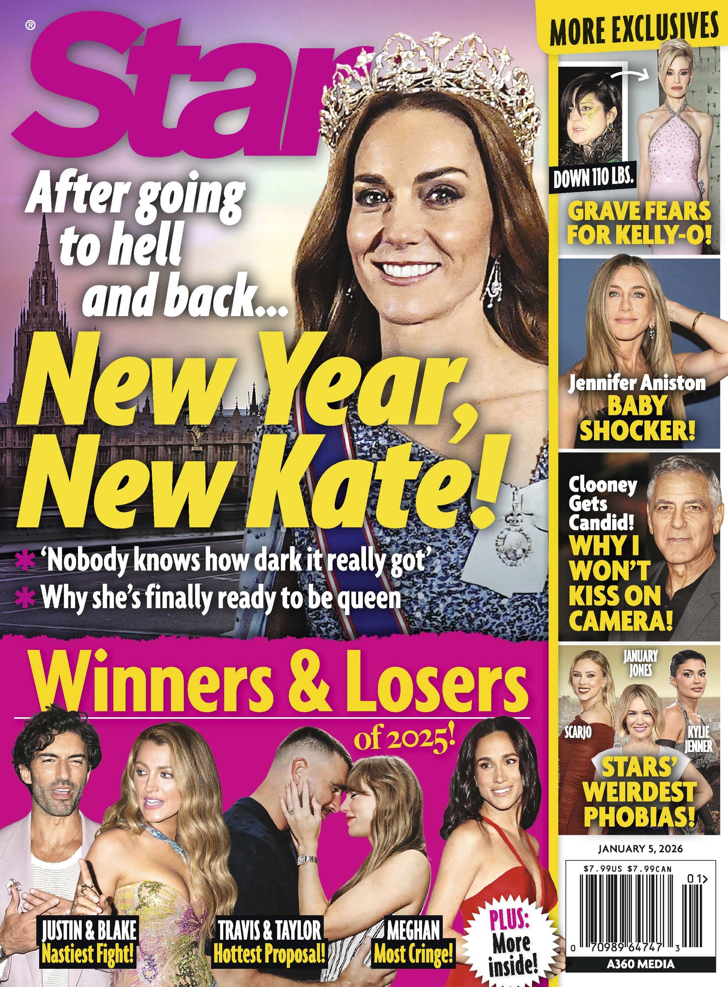 Star - 01.05.26: Princess Kate’s Resilience, Winners & Losers Of 2025, Blake Lively’s Legal War With Justin Baldoni, Taylor Swift & Travis Kelce's Engagement, Jennifer Aniston Baby Buzz & More!