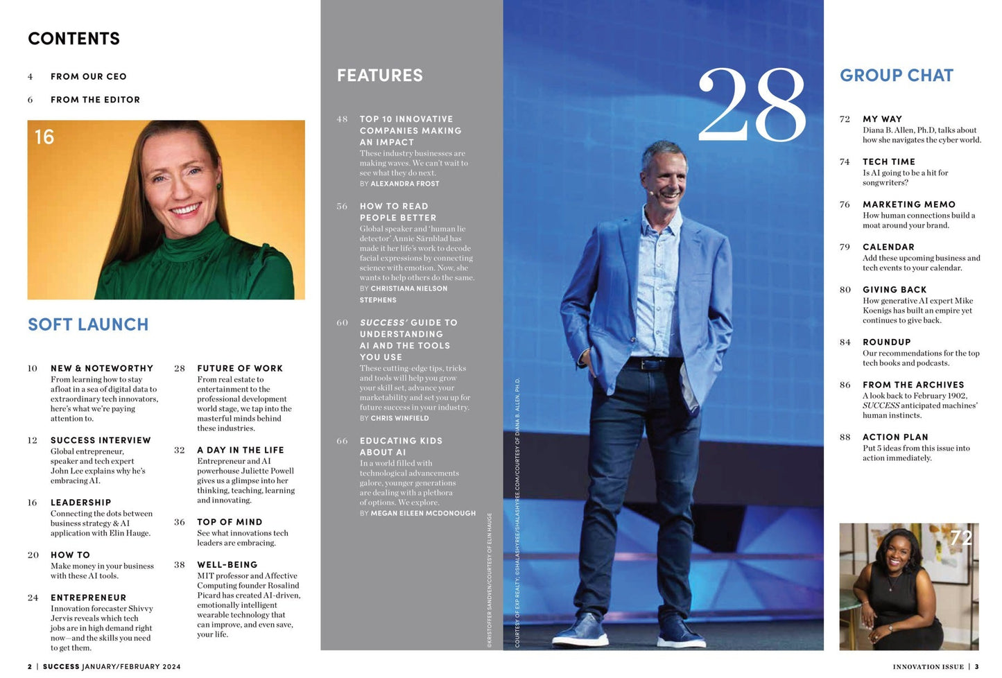 SUCCESS Magazine - January & February 2024: Top 10 Companies In Tech & AI, Steve Aoki On Music Industry, High Demand Jobs, Skills For Success, Educating Kids, AI Tools To Make Money & More!