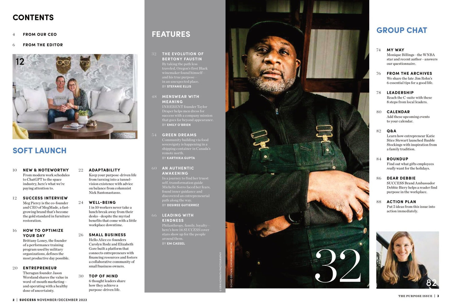 SUCCESS Magazine - November & December 2023: Tamron Hall, Purpose-Driven Leadership, Tips To Reach The C-Suite, Leading With Kindness, Midday Snack For Productivity, Men's Mental Health Stigma & More!