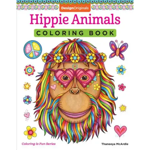 Hippie Animals Coloring Book