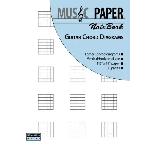 MUSIC PAPER NoteBook - Guitar Chord Diagrams