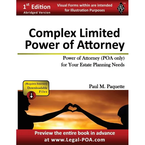 Complex Power of Attorney: Fillable Power of Attorney (POA Only) For Your Estate Planning Needs