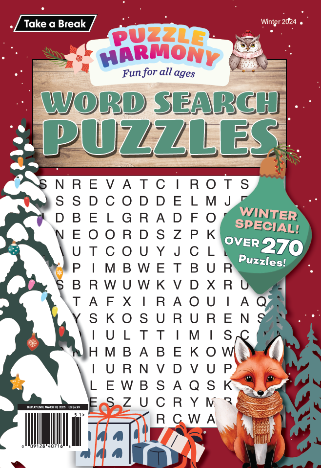 Puzzle Harmony - Word Search Winter Special: 270+ Puzzles, Holiday Themed Full-Sized Book, All Ages, Sharpen Your Mind, Brain Challenges, Relax, Unwind, Unplug, Recharge, De-Stress, Sit Back & Solve!