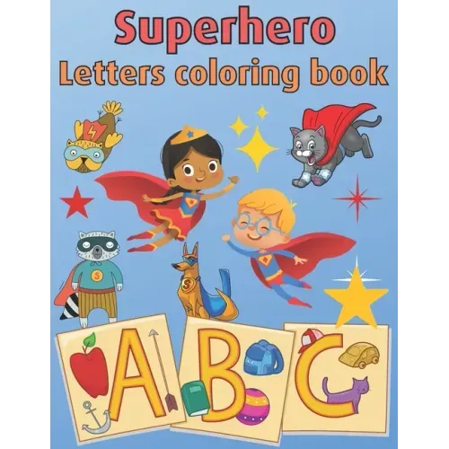 Superhero Letters Coloring Book