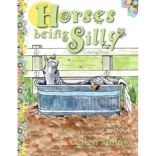Horses Being Silly Coloring Book