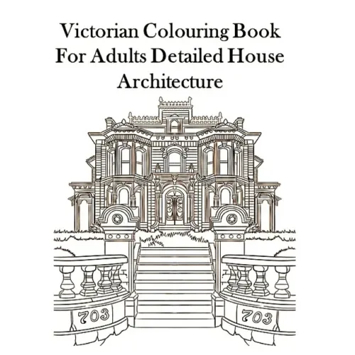 Victorian Colouring Book for Adults Detailed House Architecture