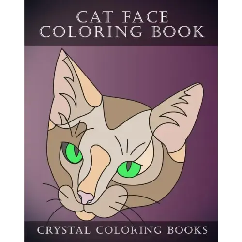 Cat Face Coloring Book: 30 Easy Line Drawing Cat Face Coloring Pages.