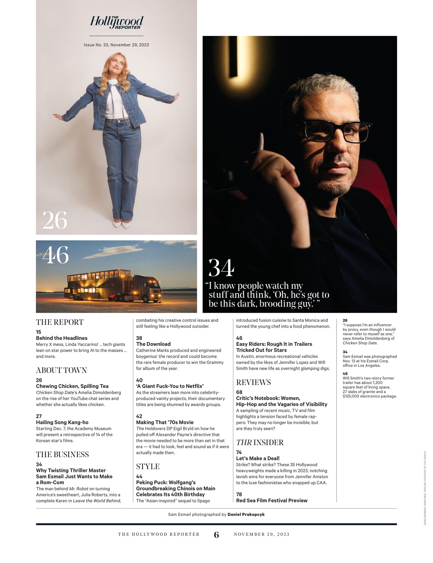 The Hollywood Reporter - 23.11.29 Edition: Zack Snyder's Moon Shoot, After Controversy DC Movies Polarizing Director Gives Outer Space A Try, Twitter To X, Hollywood's Most Powerful Showrunners & More