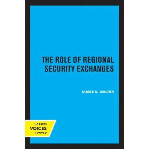 The Role of Regional Security Exchanges