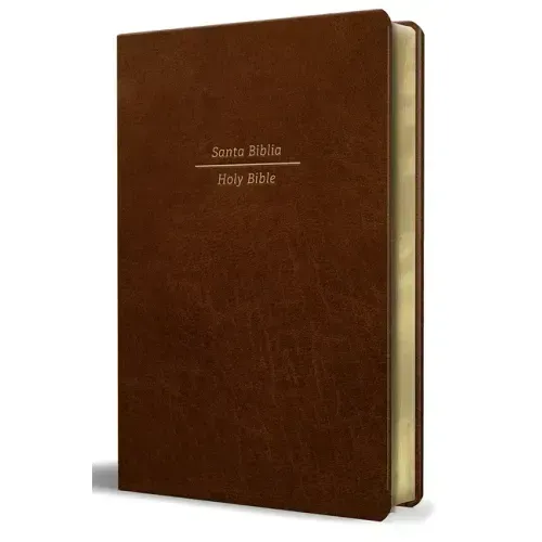 Biblia Bilingüe Reina Valera 1960/ESV Tamaño Grande Piel Marrón / Bilingual Bible Rvr60/English Standard Large Size Large Print Leather