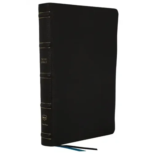 Nkjv, Large Print Thinline Reference Bible, Blue Letter, MacLaren Series, Genuine Leather, Black, Comfort Print: Holy Bible, New King James Version