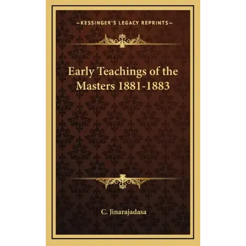 Early Teachings of the Masters 1881-1883
