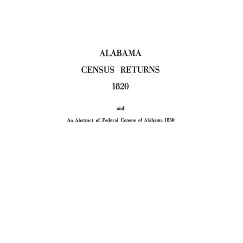 Alabama Census Returns 1820 - Genealogical Publishing