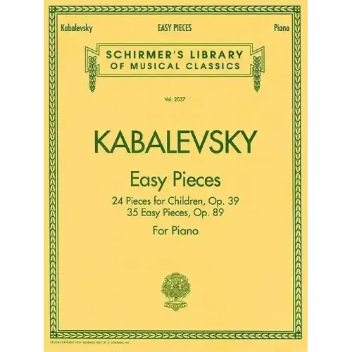 Easy Pieces: Schirmer Library of Classics Volume 2037 Piano Solo