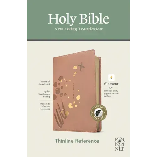 NLT Thinline Reference Bible, Filament Enabled Edition (Red Letter, Leatherlike, Pink, Indexed)