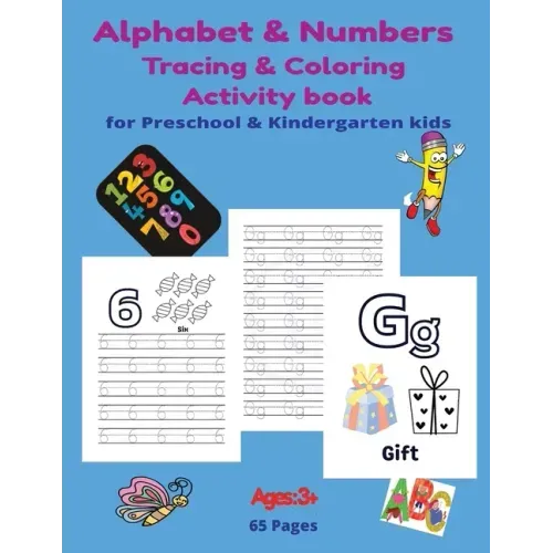 Alphabet and Numbers Tracing and Coloring Activity Book