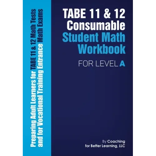 TABE 11 and 12 Consumable Student Math Workbook for Level A