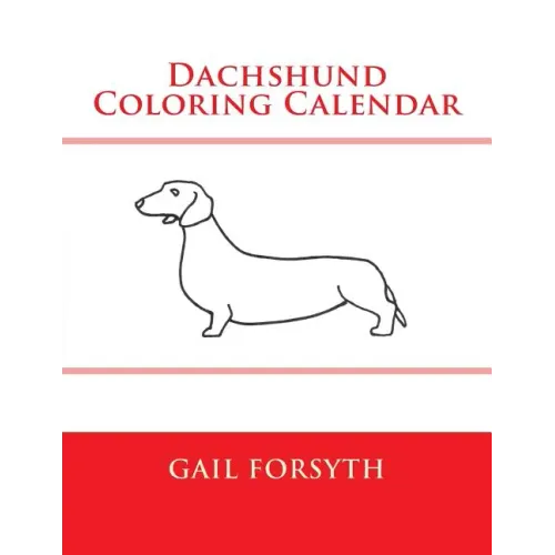 Dachshund Coloring Calendar
