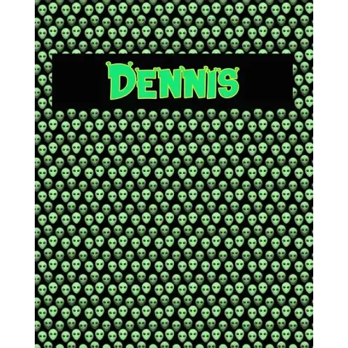 120 Page Handwriting Practice Book with Green Alien Cover Dennis: Primary Grades Handwriting Book