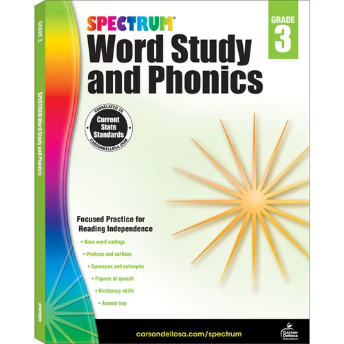 Spectrum Word Study and Phonics, Grade 3: Volume 82