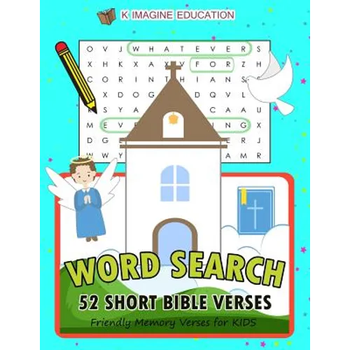 Word Search 52 Short Bible Verses: Friendly Memory Verses for Kids