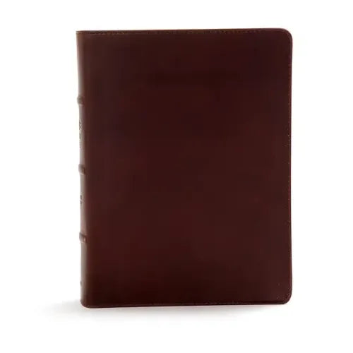 CSB Study Bible, Brown Genuine Leather, Indexed: Red Letter, Study Notes and Commentary, Illustrations, Ribbon Marker, Sewn Binding, Easy-To-Read Bibl