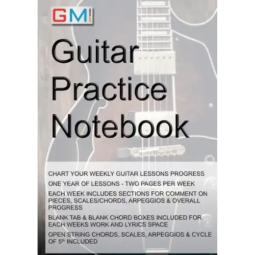 Guitar Practice Notebook: Instrumental diary for guitarists