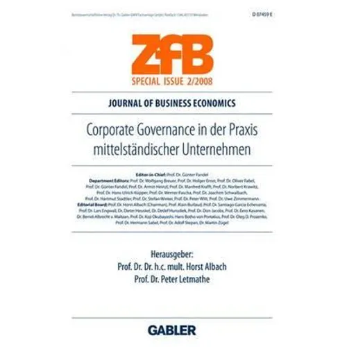 Corporate Governance in Der PRAXIS Mittelständischer Unternehmen