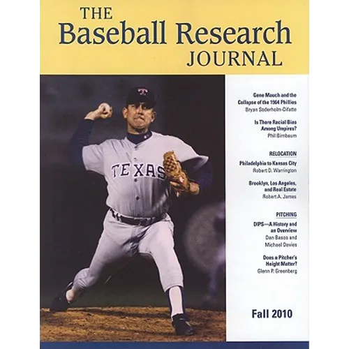 Baseball Research Journal (Brj), Volume 39 #2