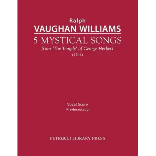 5 Mystical Songs: Vocal score