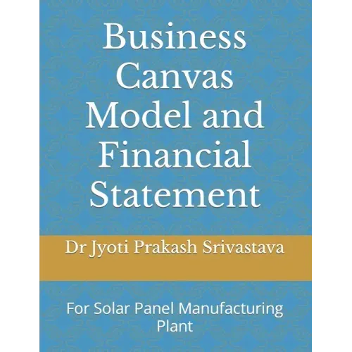 Business Canvas Model and Financial Statement: For Solar Panel Manufacturing Plant