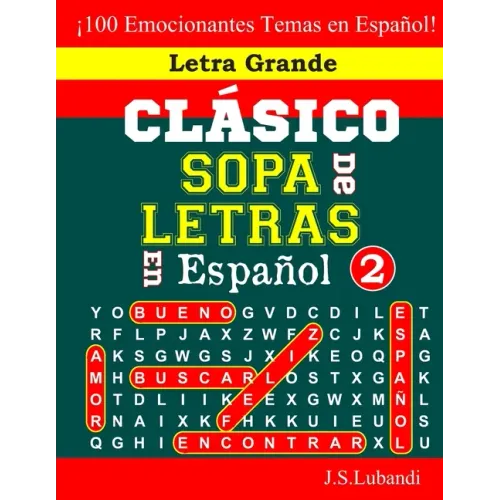 CLÁSICO SOPA De LETRAS En Español; 2