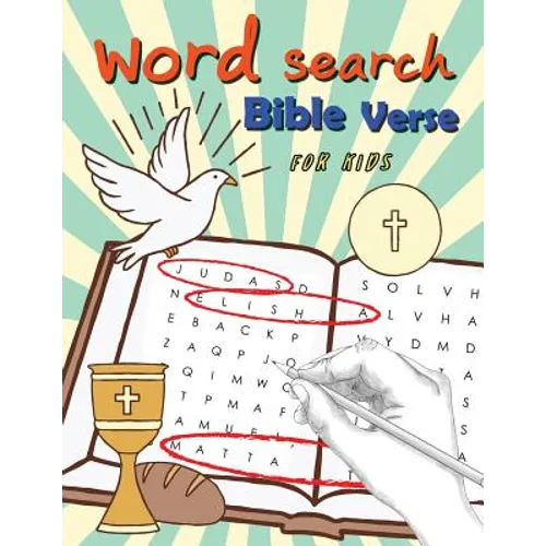 Word Search Bible Verse for Kids: Word Search for Bible Study for Kids Ages 6-8
