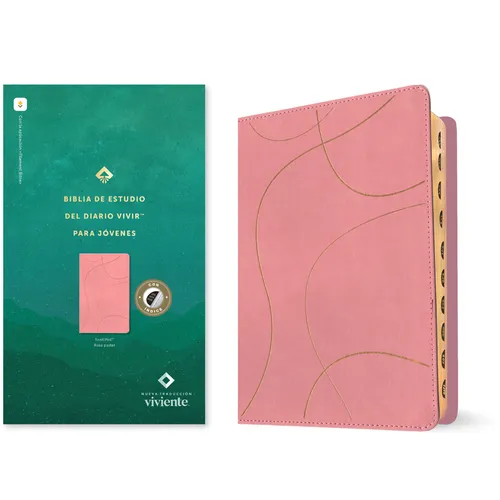 Biblia de Estudio del Diario Vivir Para Jóvenes Ntv Con Filament (Sentipiel, Rosa Pastel, Índice, Letra Roja)