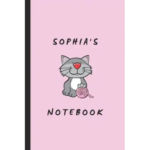 Sophia's Notebook: Personalised Cat Themed Notepad