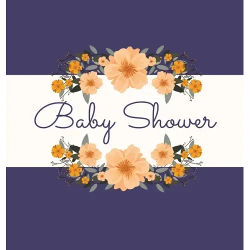 Floral Baby Shower Guest Book (Hardcover): Baby shower guest book, celebrations decor, memory book, baby shower guest book, celebration message log bo