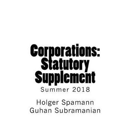 Corporations: Statutory Supplement