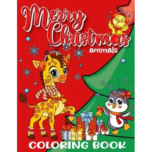 Merry Christmas Animals Coloring Book for Kids