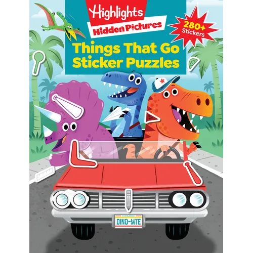 Things That Go Sticker Puzzles: Transportation Activity Book of Cars, Trucks, Planes and More, Hidden Pictures Puzzles with 280 Stickers for Kids 3 an