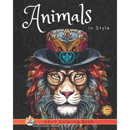 Animals in Style: Adult Coloring Book