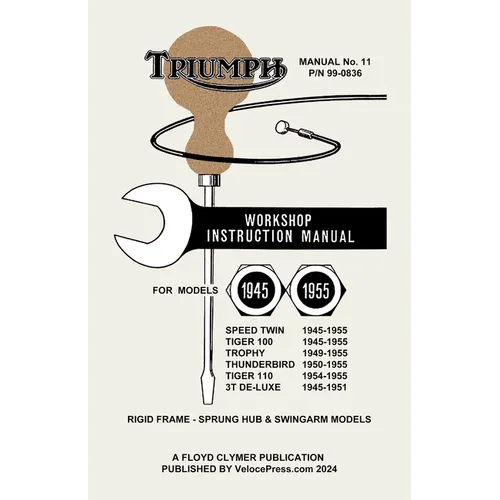 TRIUMPH 1945-1955 PRE-UNIT 650cc, 500cc & 350cc TWINS - FACTORY MANUAL No.11
