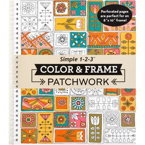 Color & Frame - Patchwork (Adult Coloring Book)