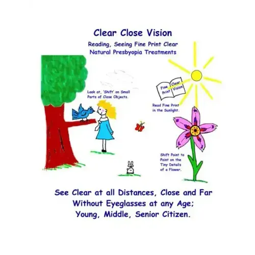 Clear Close Vision - Reading, Seeing Fine Print Clear: Natural Presbyopia Treatment (Black & White Edition)