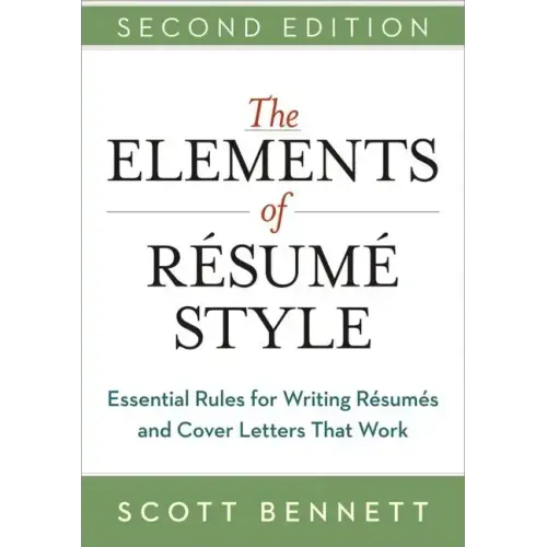 Elements of Resume Style Softcover