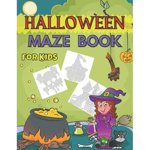 Halloween Maze Book for Kids: Smart and Funny Gift for Boys and Girls, Scary Puzzle Book for Kid