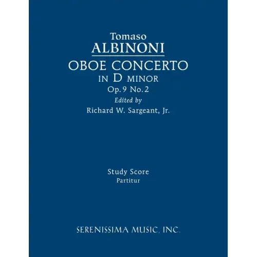 Oboe Concerto in D minor, Op.9 No.2: Study score