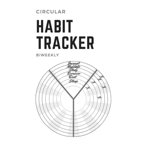 Circular Habit Tracker: A Year of Biweekly Habit Trackers